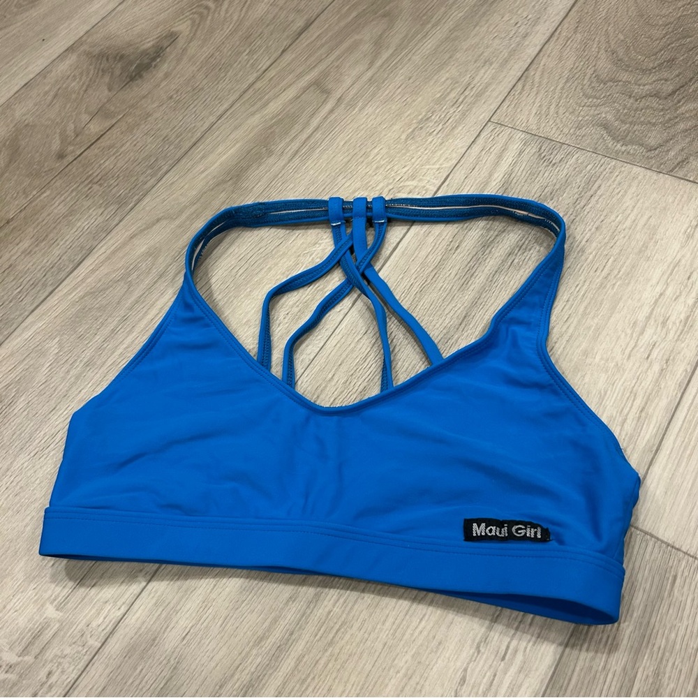 Maui Girl Blue Surf Swim Top